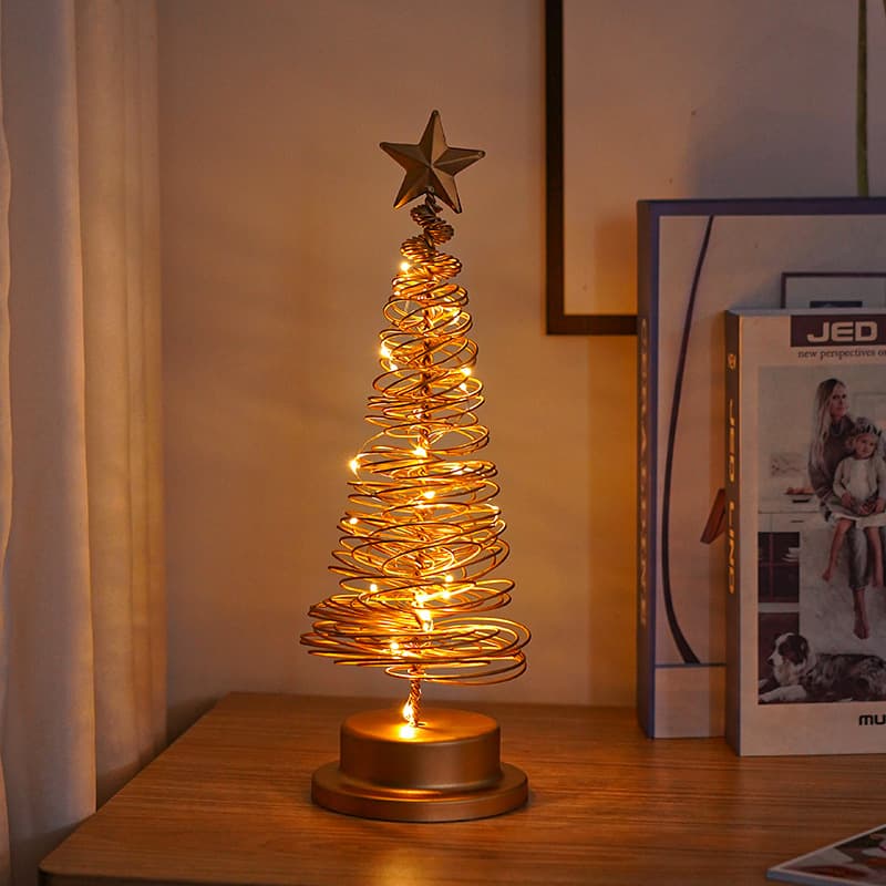 Glow Wire Christmas Tree, Tree · Gold