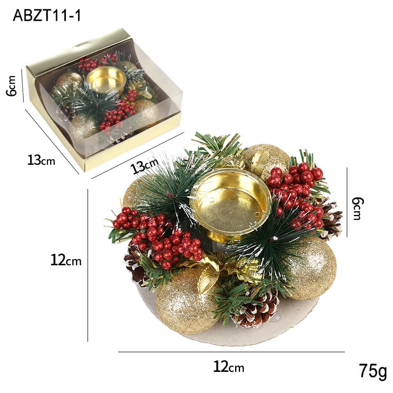 Berry Wreath Candle Holder, Style 1