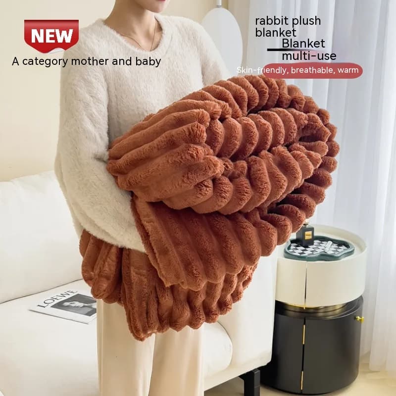 Bubble Velvet Throw, Caramel · 120×200cm
